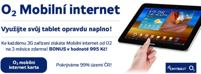 Internet zdarma k 3G Tabletu