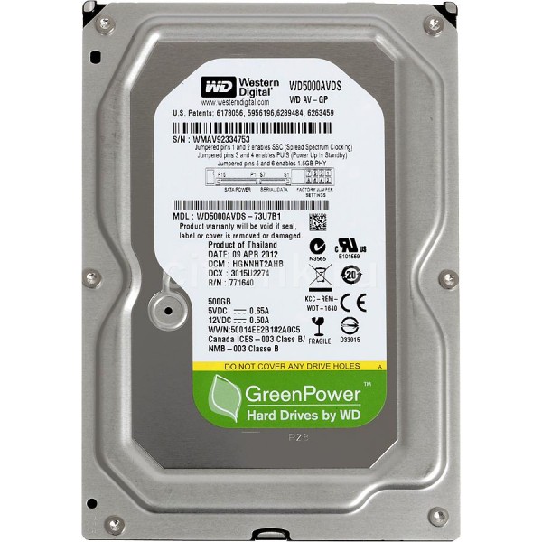 HD WD 500GB/32MB SATA II